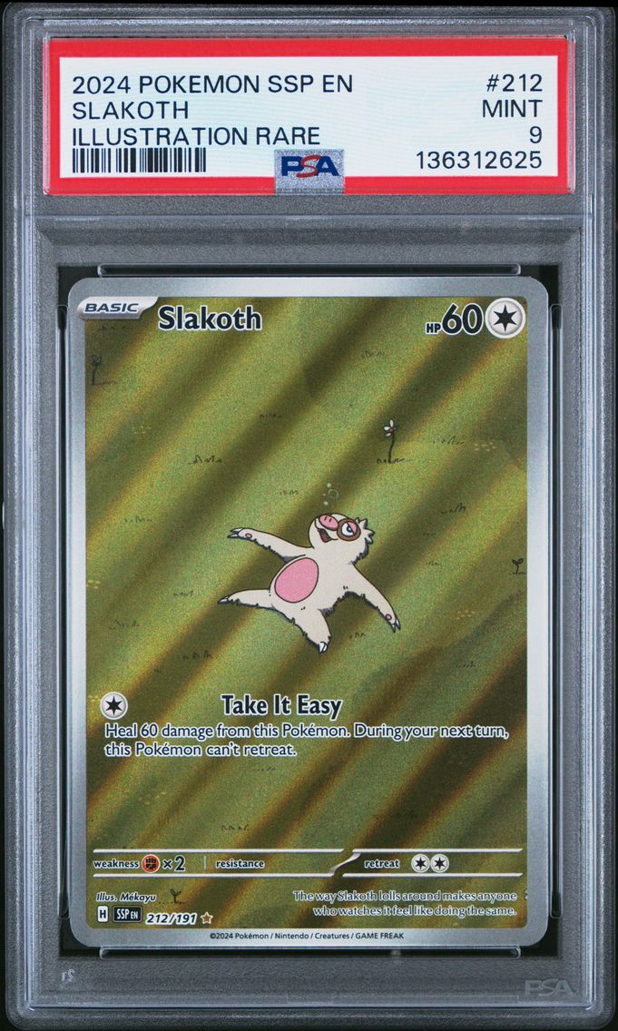 2024 #212 Slakoth PSA 9 Ssp EN-Surging Sparks