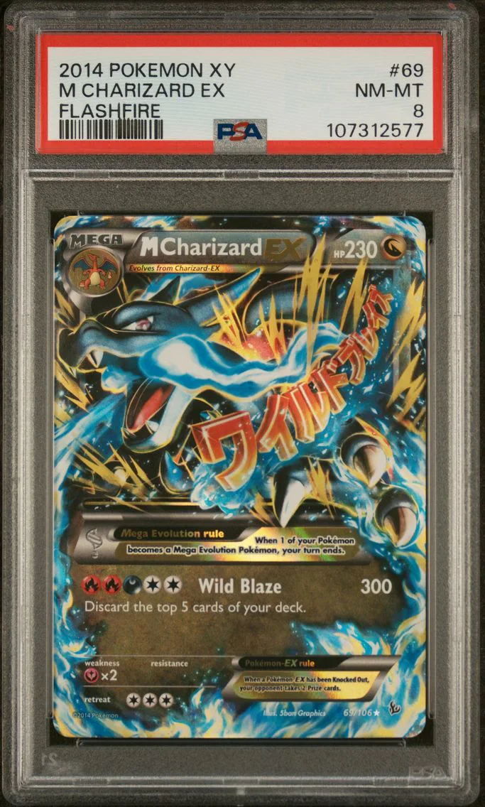 2014 #69 M Charizard EX PSA 8 XY Flashfire Pokemon