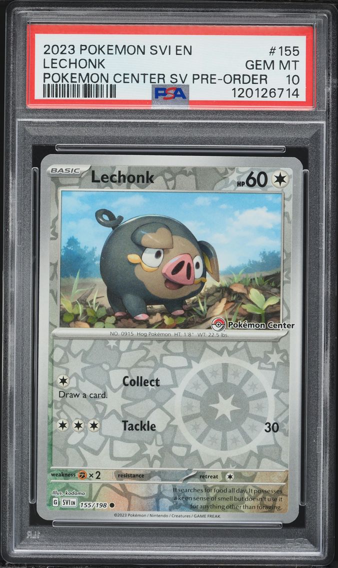 2023 #155 Lechonk PSA 10 Svi EN-Scarlet & Violet Pokemon