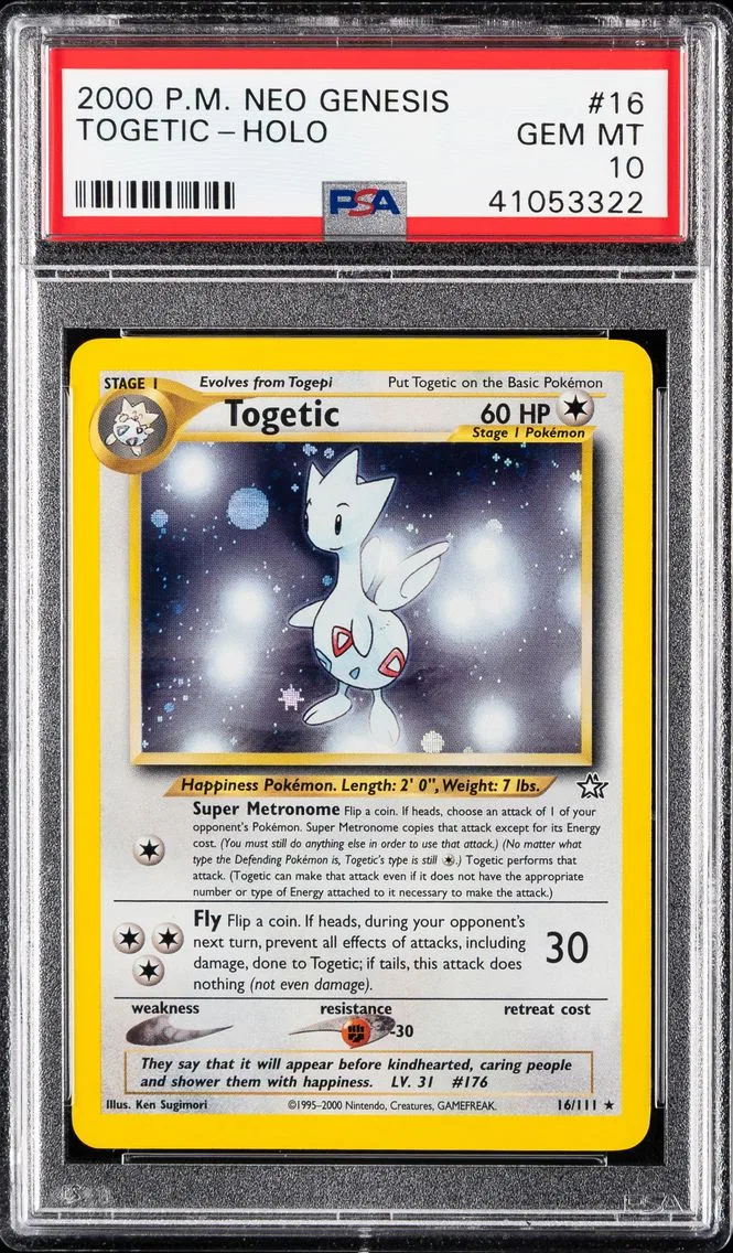 2000 #16 Togetic-Holo PSA 10 Neo Genesis Pokemon