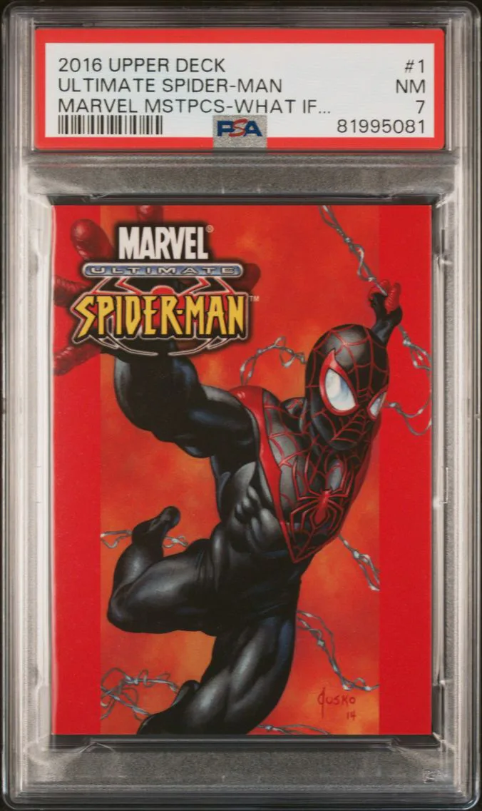 2016 #1 Ultimate Spider-Man PSA 7 Upper Deck Marvel Masterpieces