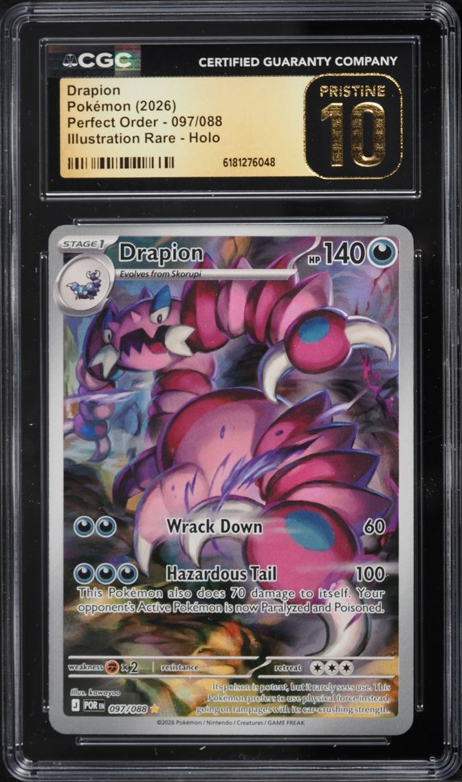2026 Pokemon Mega Evolution Perfect Order IR Drapion #97 CGC 10 PRISTINE