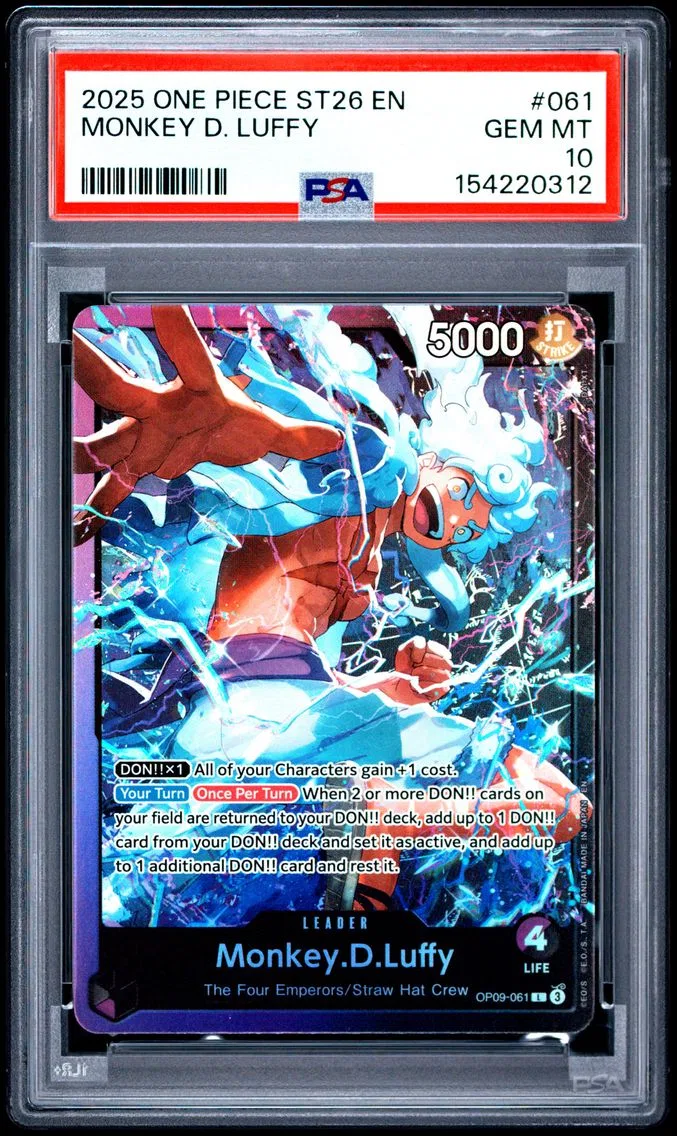 2025 #061 Monkey D. Luffy PSA 10 One Piece Starter Deck ST26-Purple/Black Monkey D. Luffy