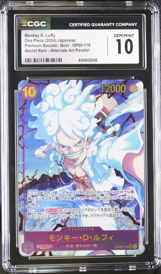 2024 #OP05-119 Monkey D. Luffy CGC 10 Premium Booster: The Best (PRB-01) - Japanese