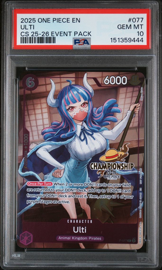 2025 #077 Ulti PSA 10 One Piece Championship 2025-26 Event Pack