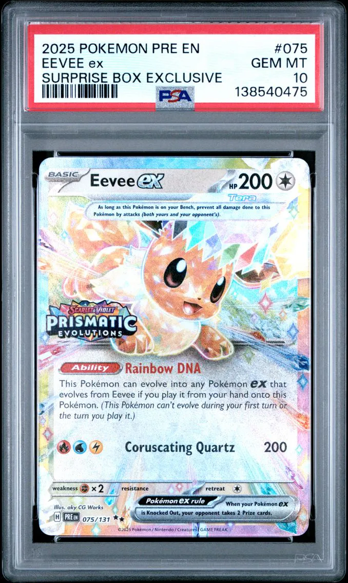 2025 #075 Eevee EX PSA 10 Pre EN-Prismatic Evolutions