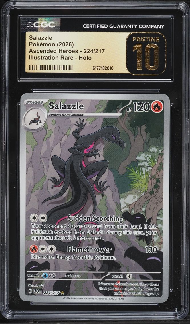 2026 Pokemon Mega Evolution Ascended Heroes IR Salazzle #224 CGC 10 PRISTINE