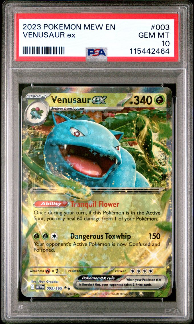 2023 #003 Venusaur EX PSA 10 Mew EN-151 Pokemon