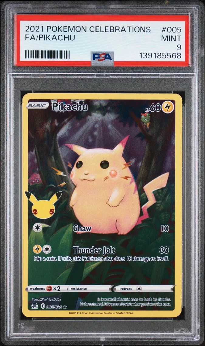 2021 #005 Full Art/Pikachu PSA 9 Celebrations Pokemon