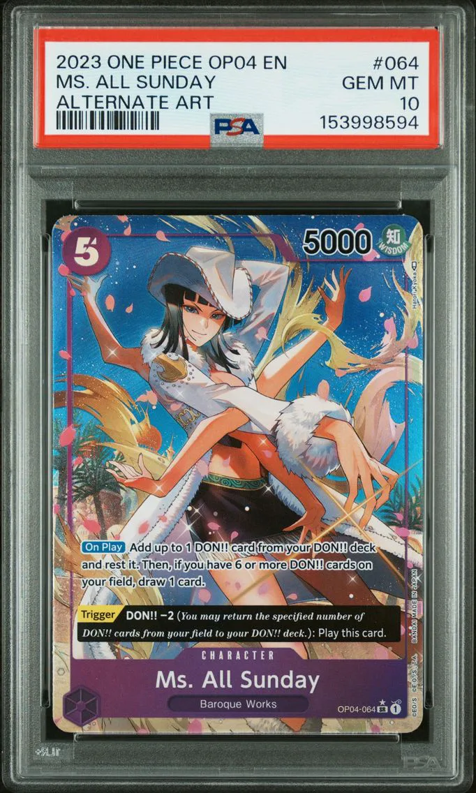 2023 #064 MS. All Sunday PSA 10 One Piece OP04-Kingdoms of Intrigue