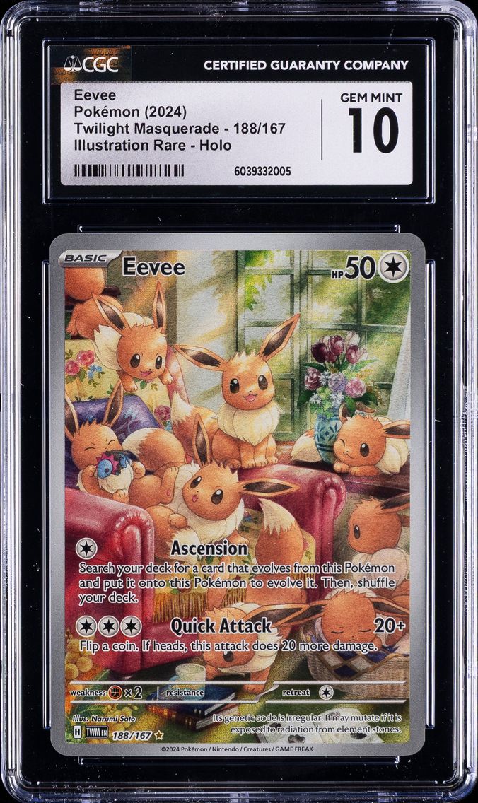 2024 #188 Eevee CGC 10 Twm EN-Twilight Masquerade Pokemon