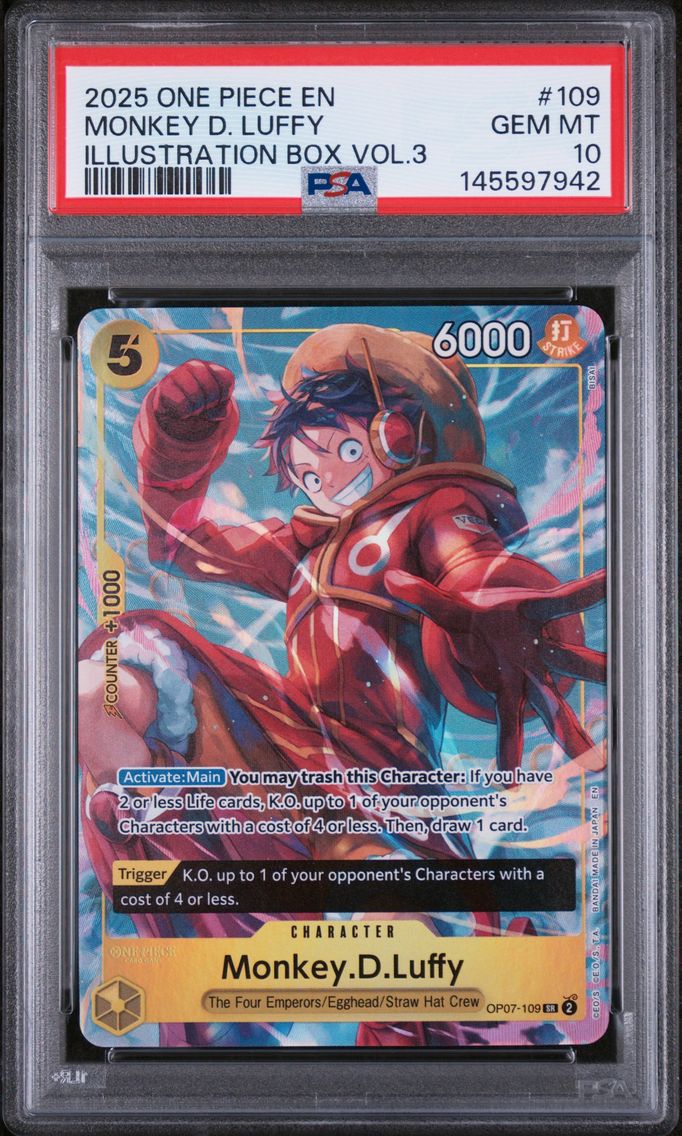 2025 #109 Monkey D. Luffy PSA 10 One Piece Promos