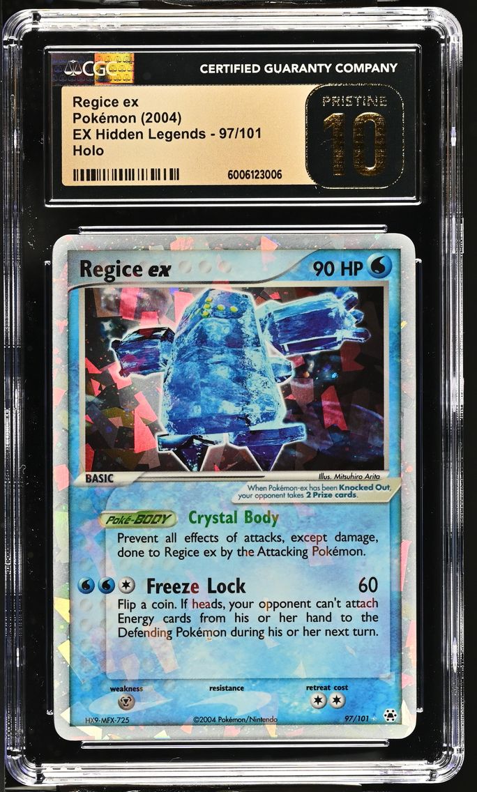 2004 #97 Regice ex CGC 10 Pristine EX Hidden Legends - English