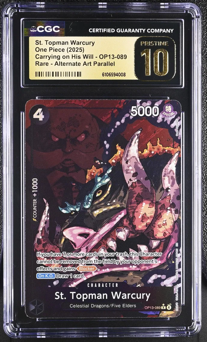 2025 #OP13-089 St. Topman Warcury CGC 10 Pristine Carrying on His Will (OP13) - English