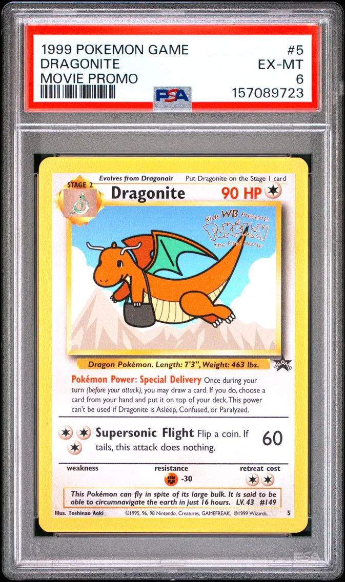 1999 #5 Dragonite PSA 6 Game Movie