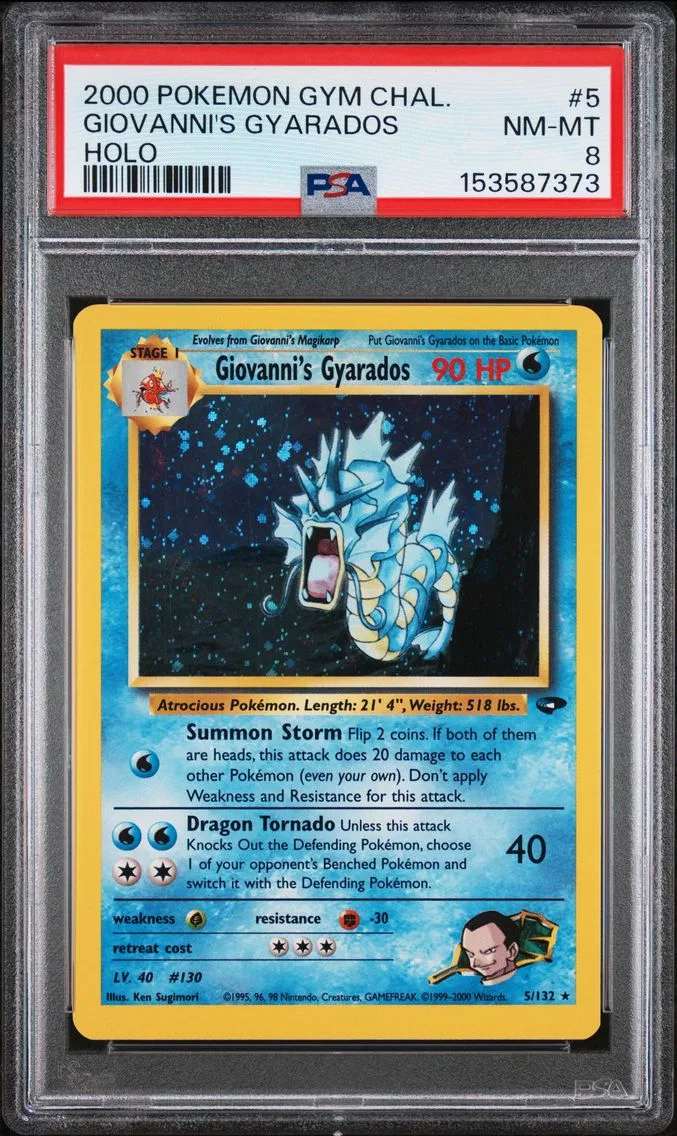 2000 #5 Giovanni's Gyarados PSA 8 Gym Challenge