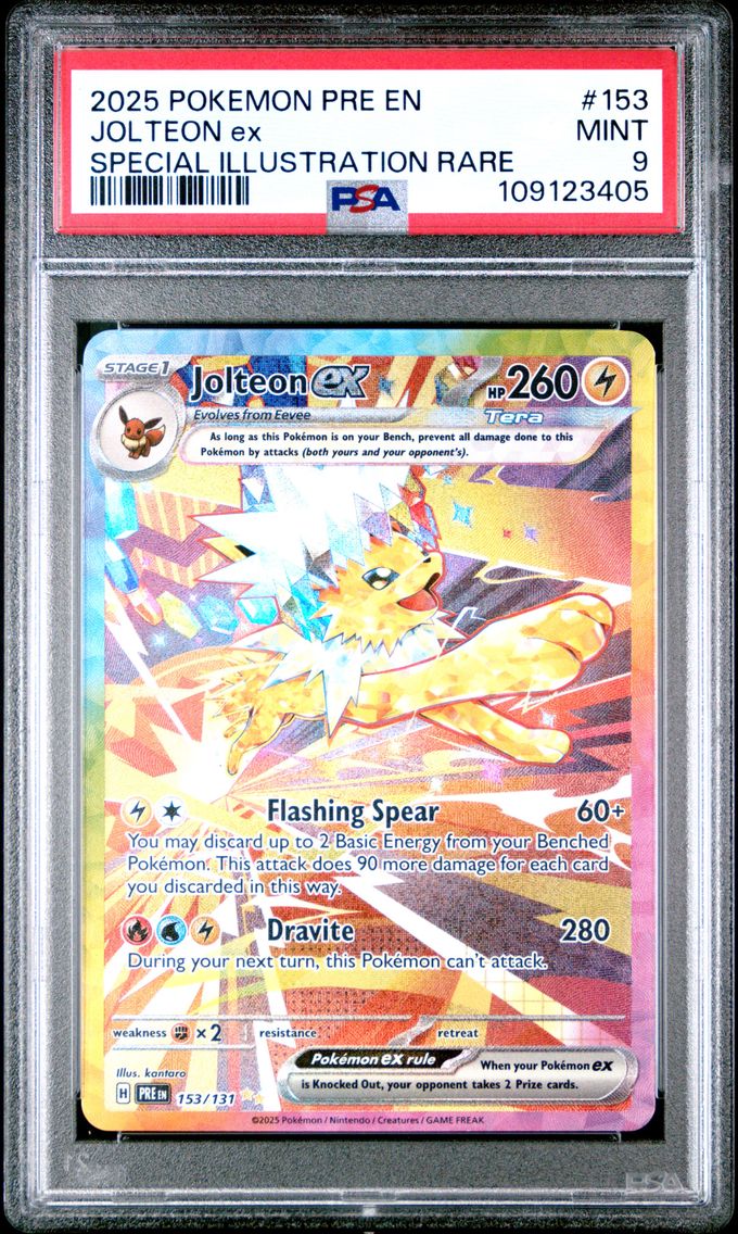 2025 #153 Jolteon EX PSA 9 Pre EN-Prismatic Evolutions Pokemon