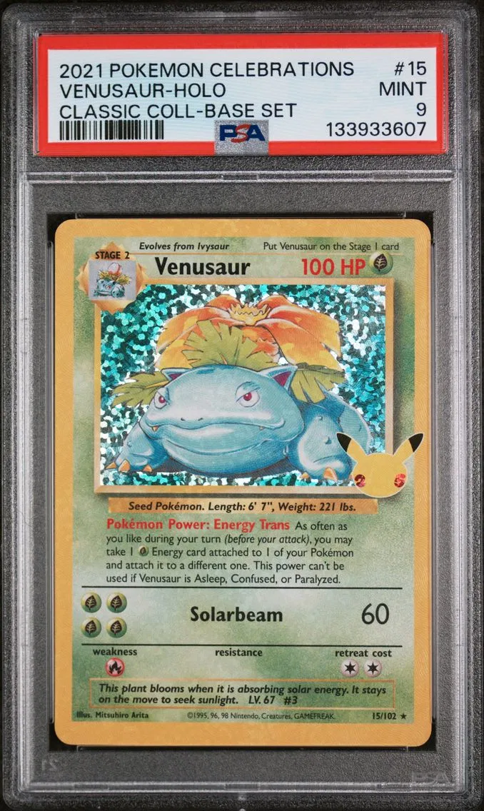 2021 #15 Venusaur-Holo PSA 9 Celebrations Classic Collection