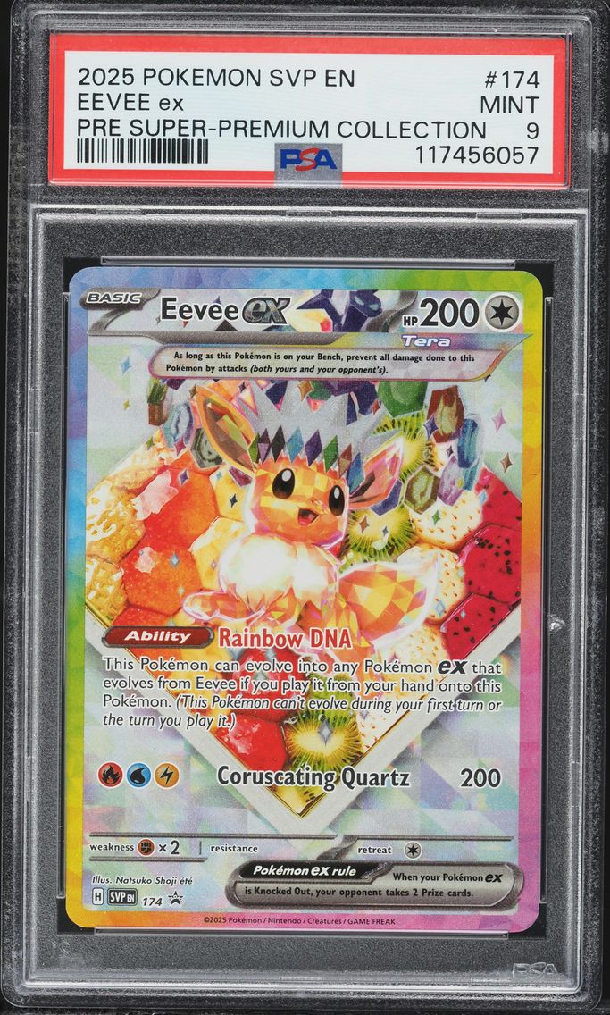 2025 #174 Eevee EX PSA 9 Svp EN-SV Black Star Promo Pokemon