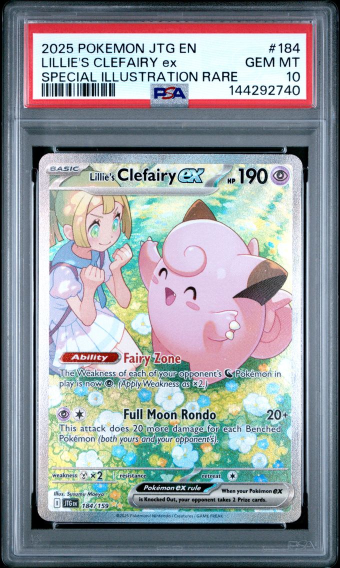 2025 #184 Lillie's Clefairy EX PSA 10 Jtg EN-Journey Together