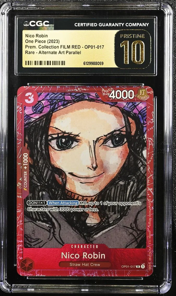 2023 #OP01-017 Nico Robin CGC 10 Pristine Premium Collection FILM RED (Foil) - English