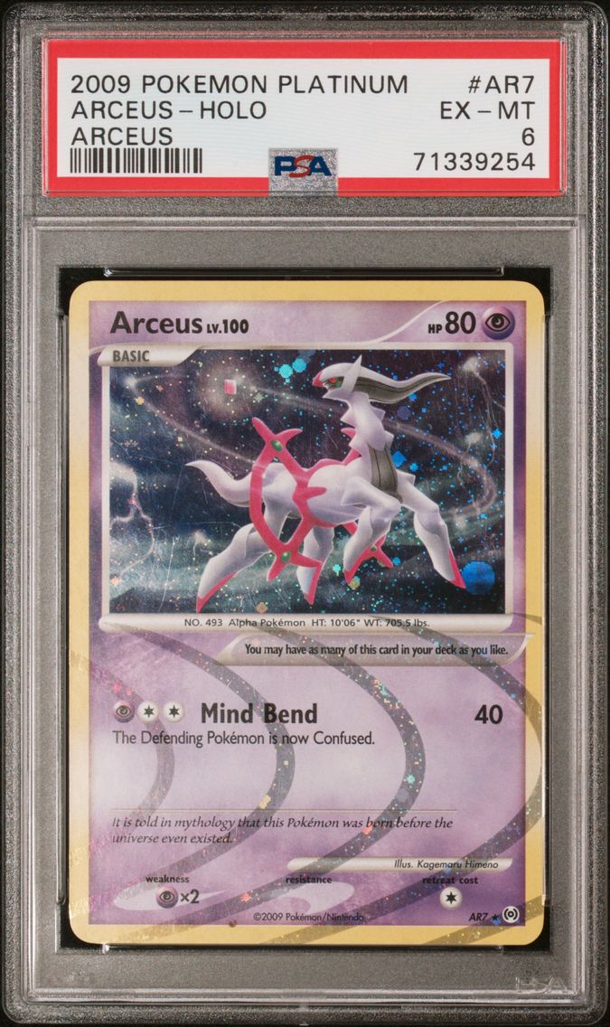 2009 #AR7 Arceus-Holo PSA 6 Platinum Arceus