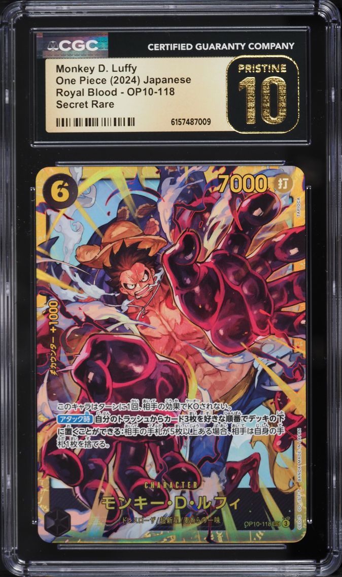 2024 #OP10-118 SEC Monkey D. Luffy CGC 10 PRISTINE Royal Blood One Piece