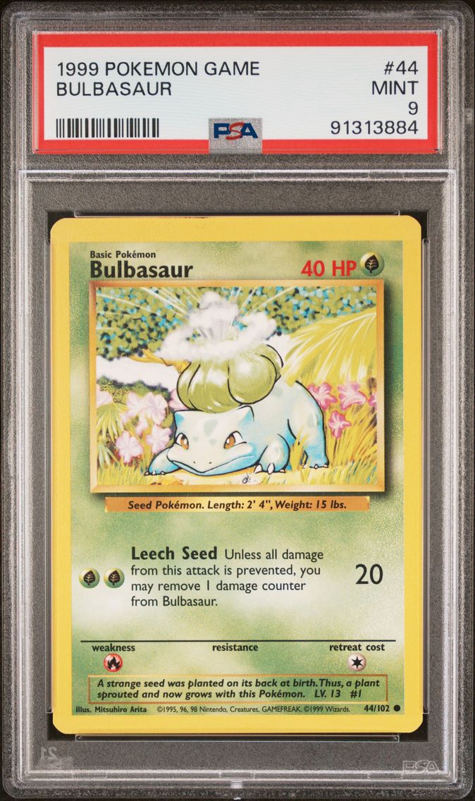 1999 #44 BULBASAUR PSA 9 POKEMON GAME