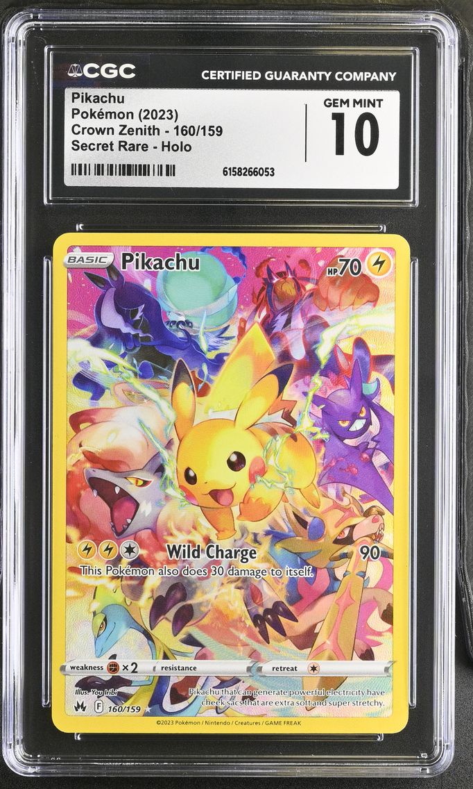 2023 #160 Pikachu CGC 10 Crown Zenith - English