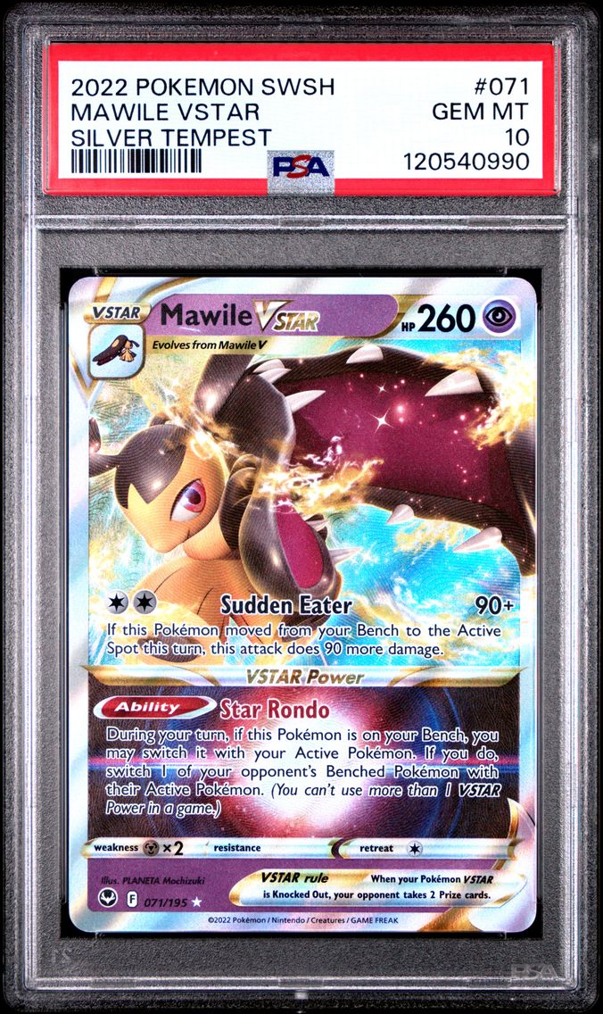 2022 #071 Mawile Vstar PSA 10 Sword & Shield Silver Tempest