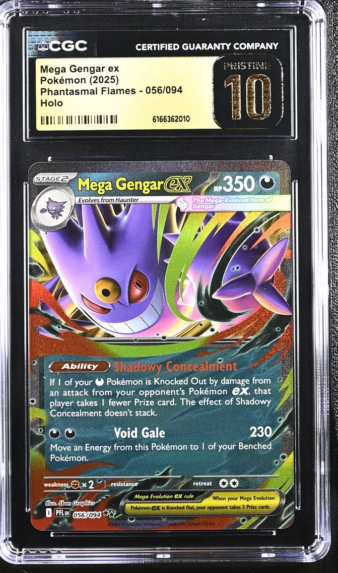 2025 #056 Mega Gengar ex CGC 10 Pristine Phantasmal Flames - PFL EN - English