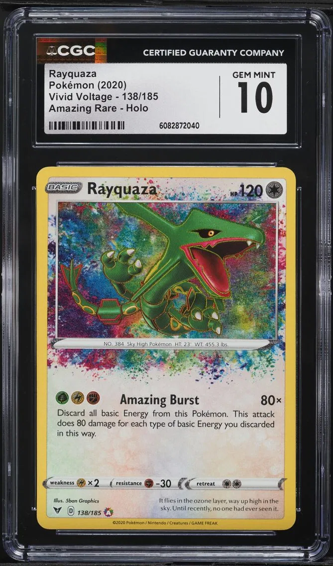 2020 #138 Rayquaza CGC 10 Sword & Shield Vivid Voltage Pokemon
