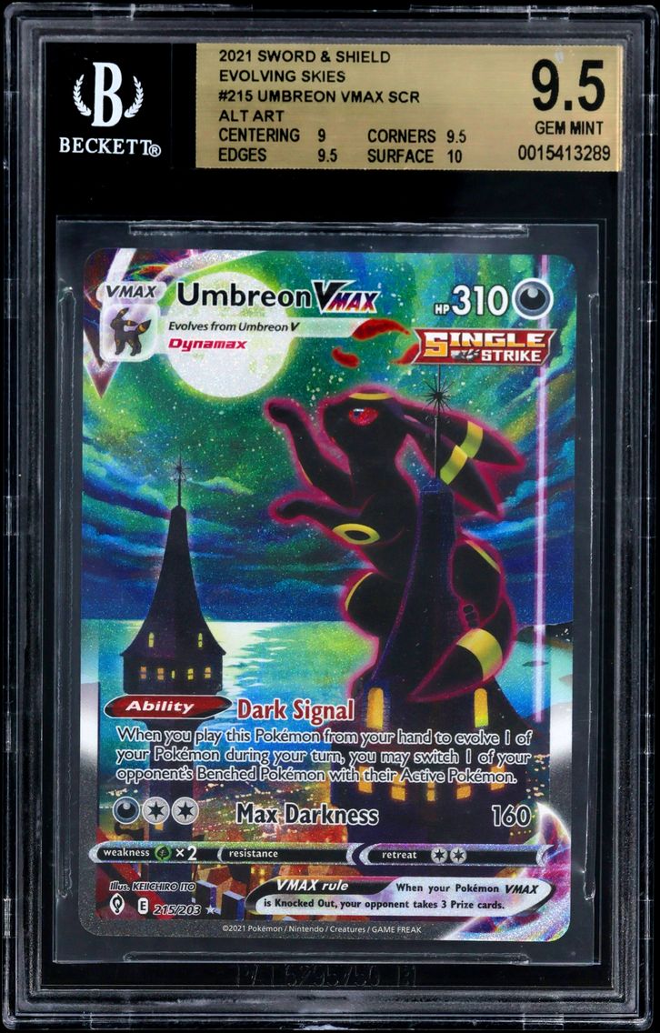 2021 #215 Umbreon VMAX ALT ART SEC BGS 9.5 TCG Sword & Shield Evolving Skies