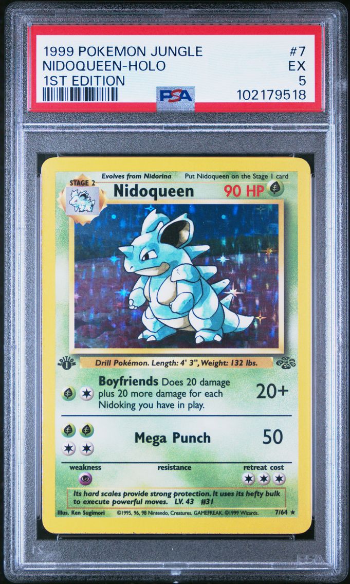 1999 #7 NIDOQUEEN-HOLO PSA 5 POKEMON JUNGLE | 1ST EDITION