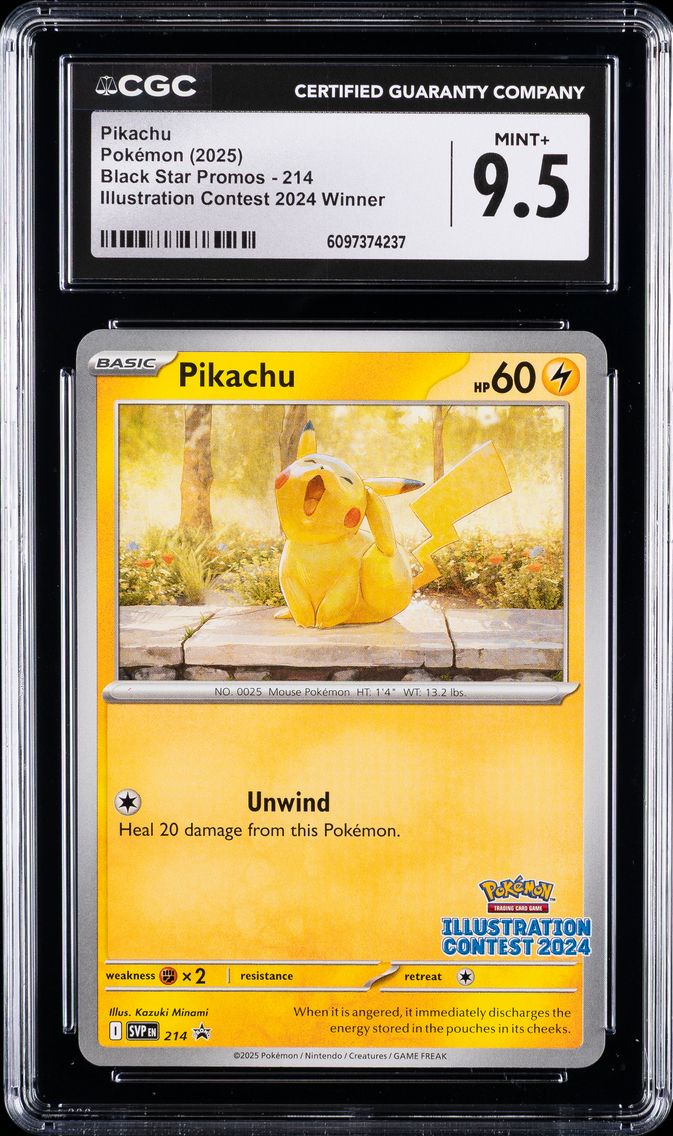2025 #214 Pikachu CGC 9.5 Svp EN