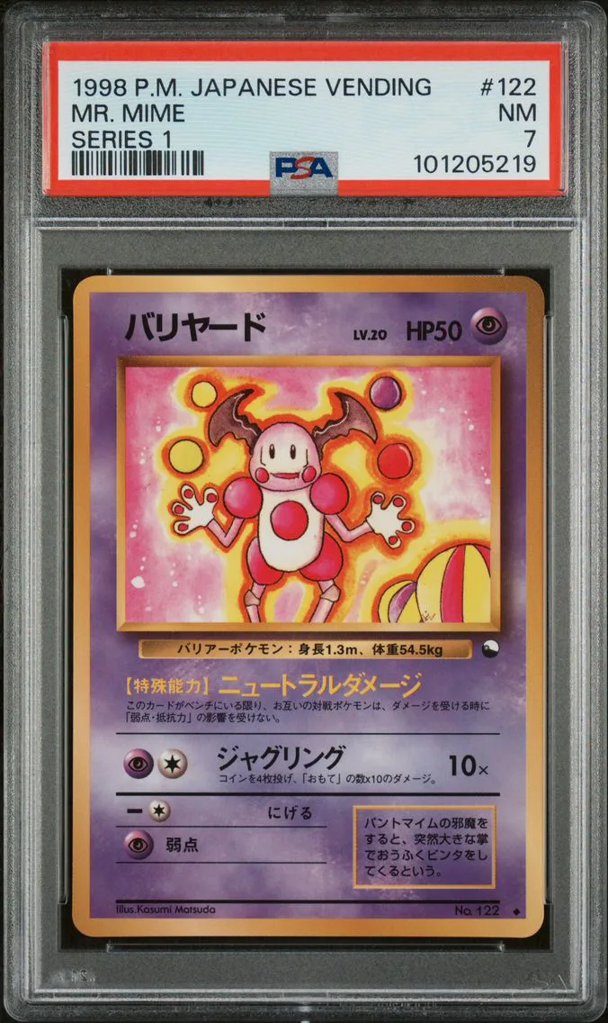 1998 #122 Mr. Mime PSA 7 Japanese Vending