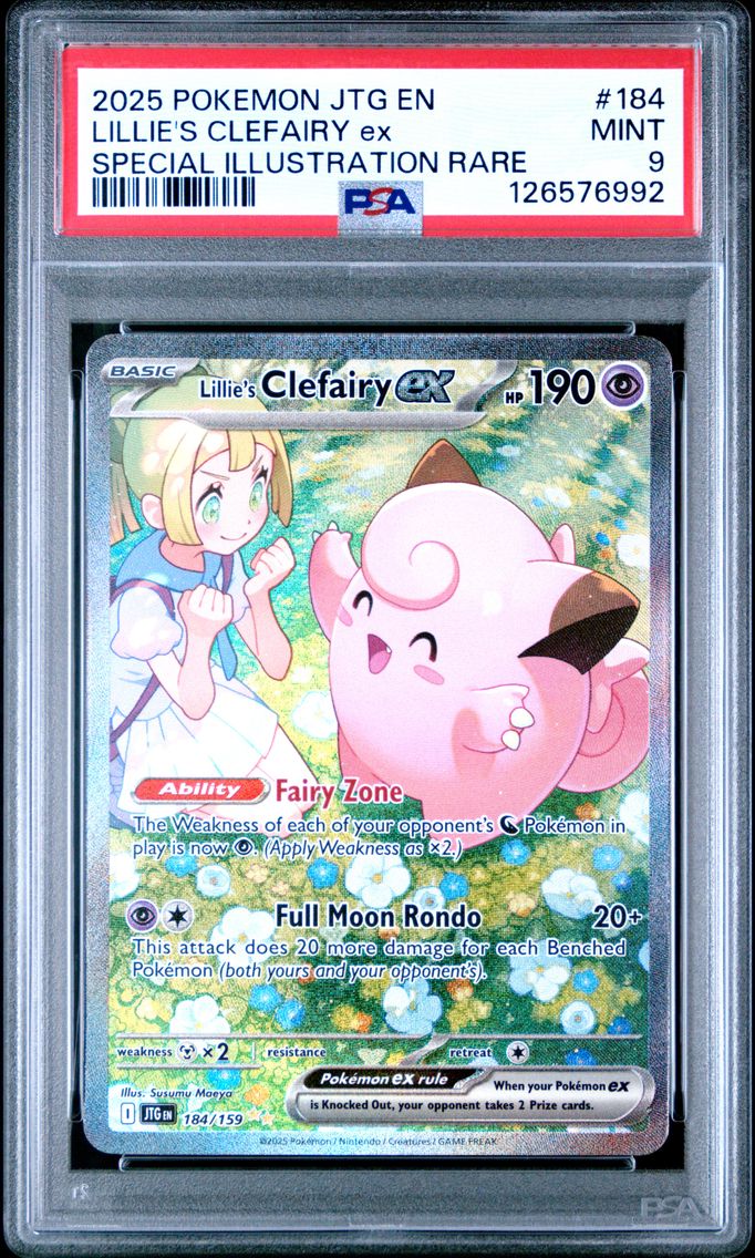 2025 #184 Lillie's Clefairy EX PSA 9 Jtg EN-Journey Together