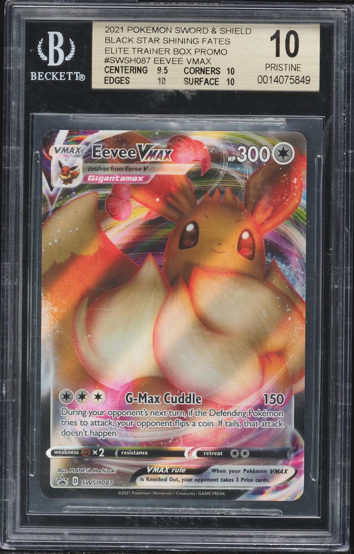 2021 #SWSH087 Eevee VMAX BGS 10 Pokemon SWSH Black Star Promo Shining Fates