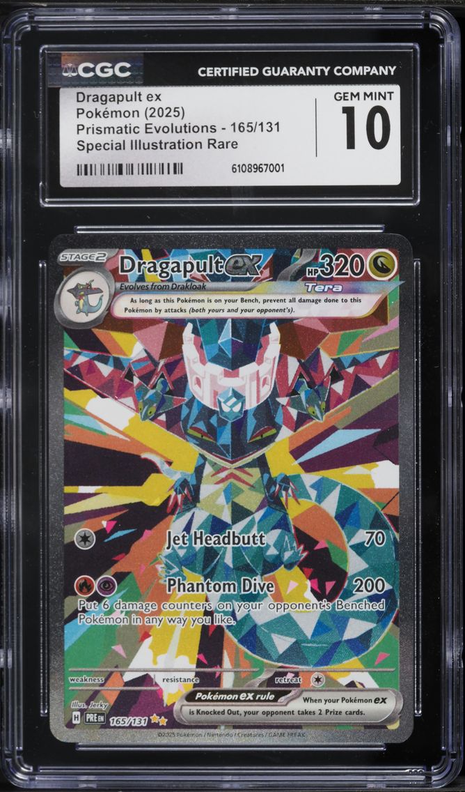 2025 #165 Dragapult EX CGC 10 Pre EN-Prismatic Evolutions Pokemon