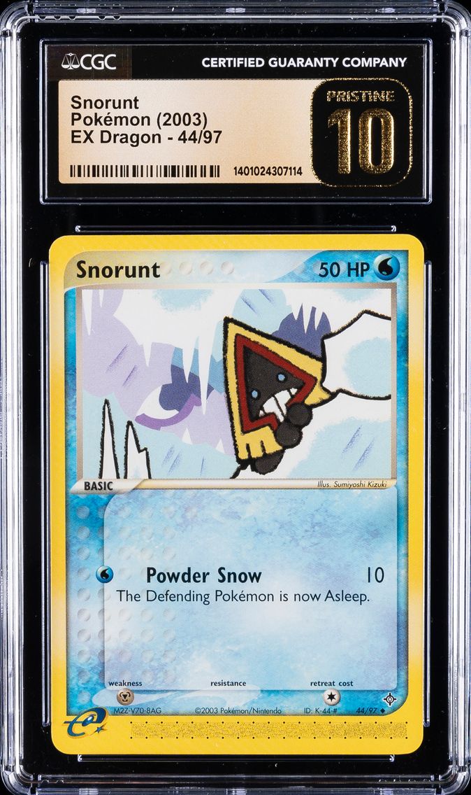 2003 #44 Snorunt CGC 10 Perfect Pokemon | EX Dragon