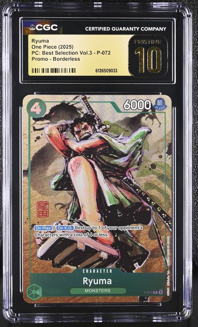 2025 #P-072 Ryuma CGC 10 Pristine Premium Collection Best Selection Vol.3 - English