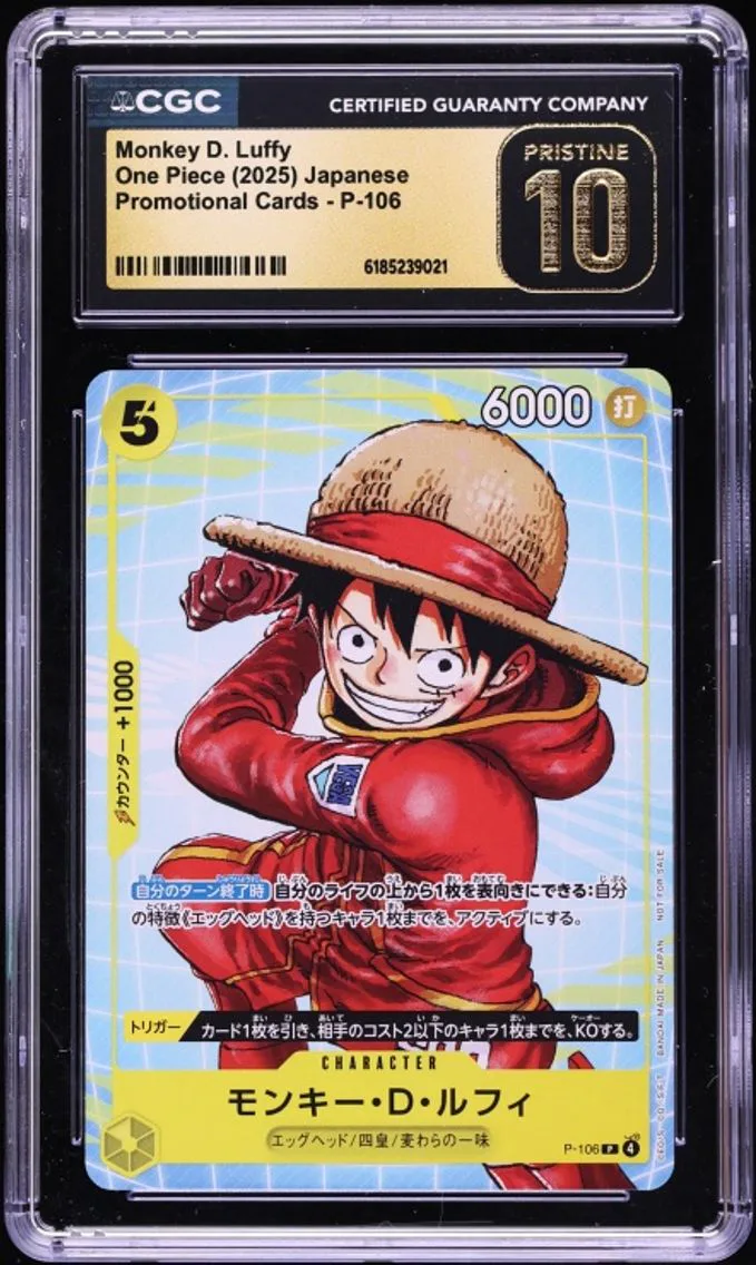 2025 #P-106 Monkey D. Luffy CGC 10 One Piece Japanese Promo