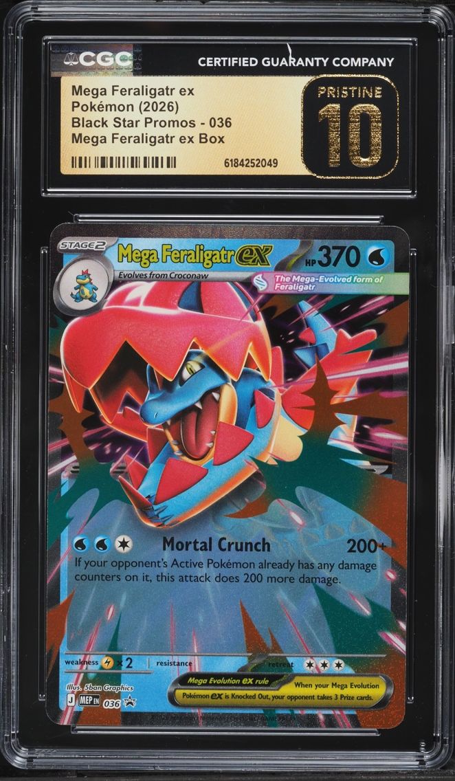 2026 #36 CGC 10 Pokemon Mega Evolution Black Star Promo Mega Feraligatr EX