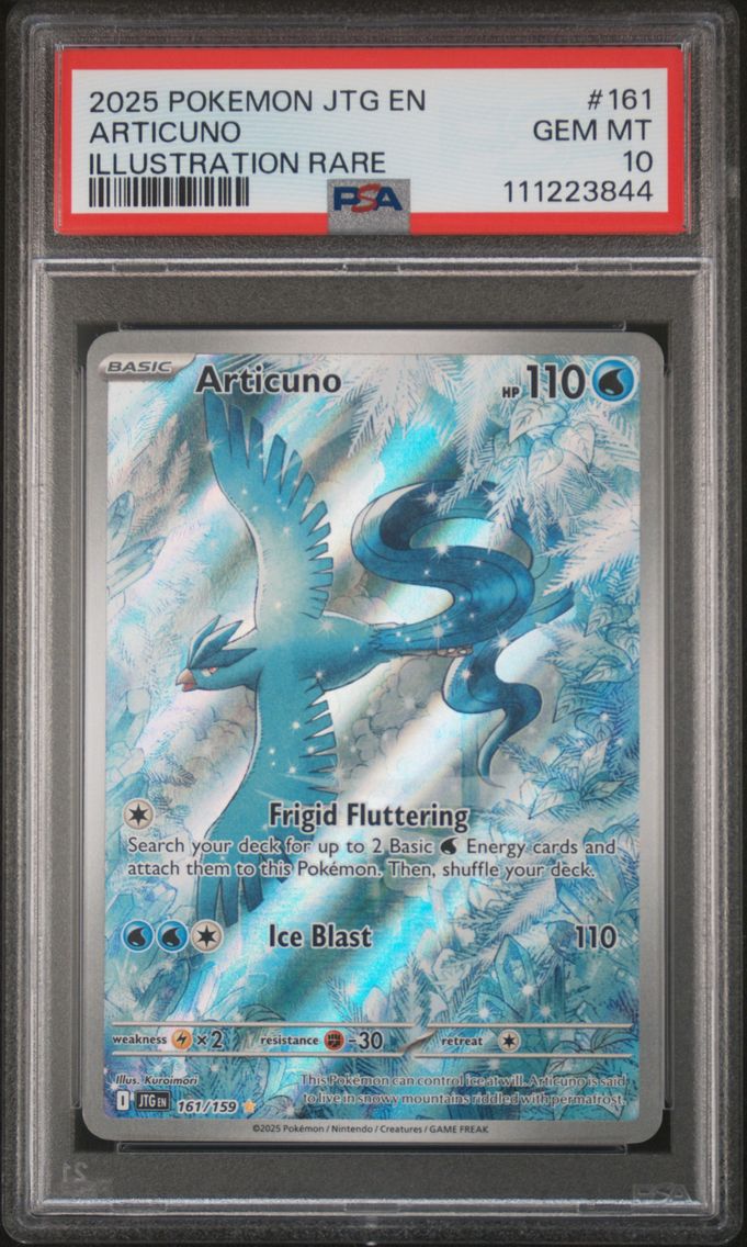 2025 #161 ARTICUNO 2025 PSA 10 JTG EN-JOURNEY TOGETHER POKEMON