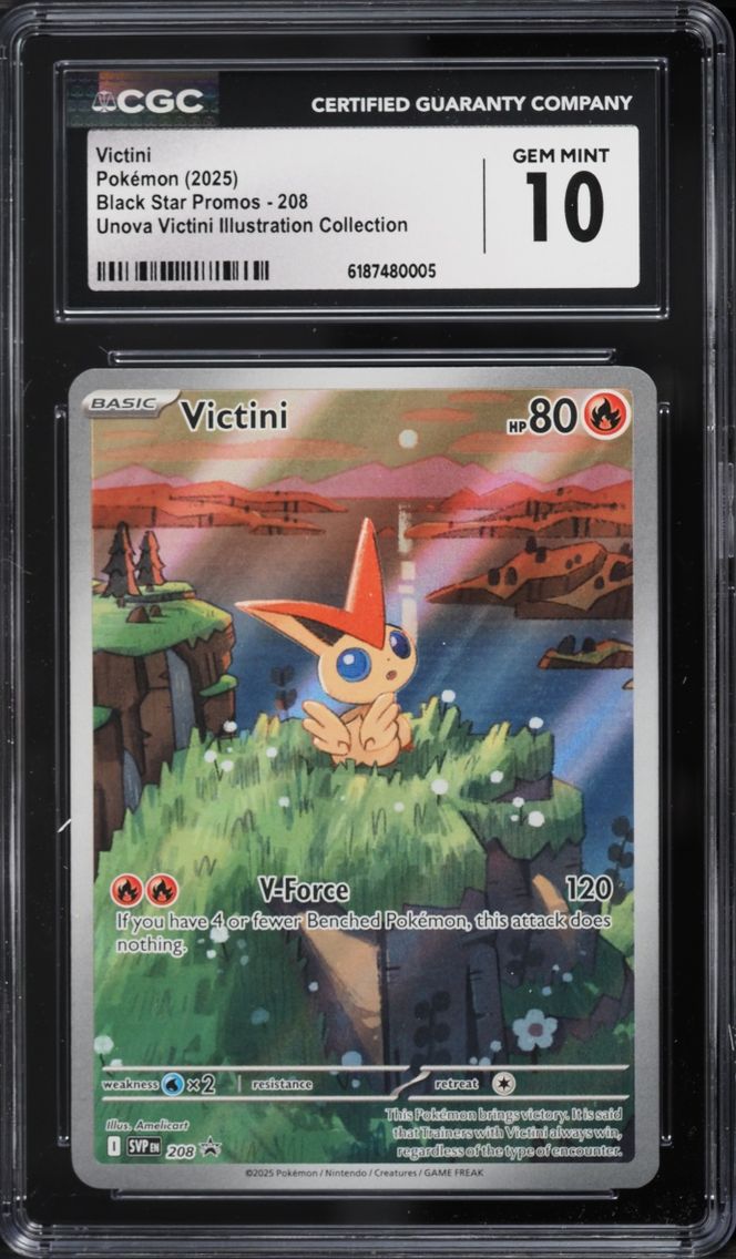 2025 #208 Victini CGC 10 Pokemon Scarlet & Violet Promo Unova Illustration Full Art