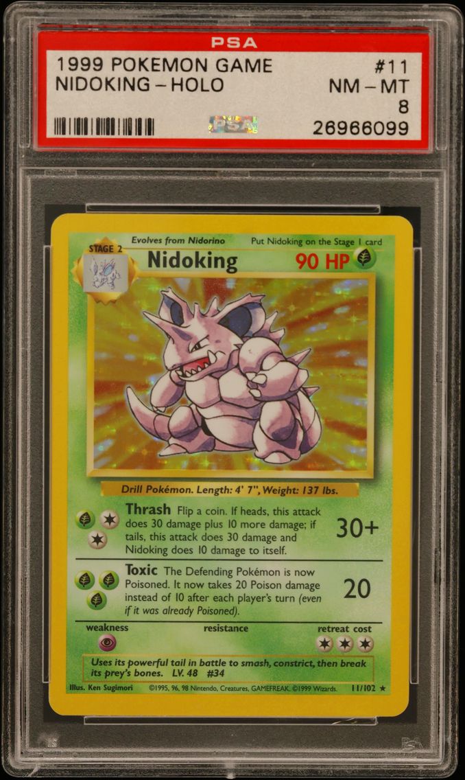 1999 #11 Nidoking-Holo PSA 8 Game