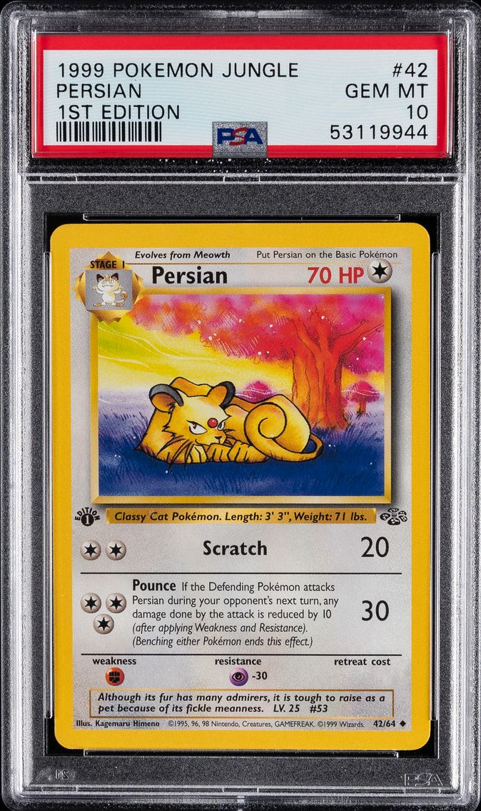 1999 #42 PERSIAN PSA 10 POKEMON JUNGLE | 1ST EDITION