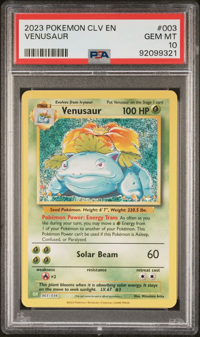 2023 #003 Venusaur PSA 10 CLV-Trading Card Game Classic Venusaur & Lugia EX Deck