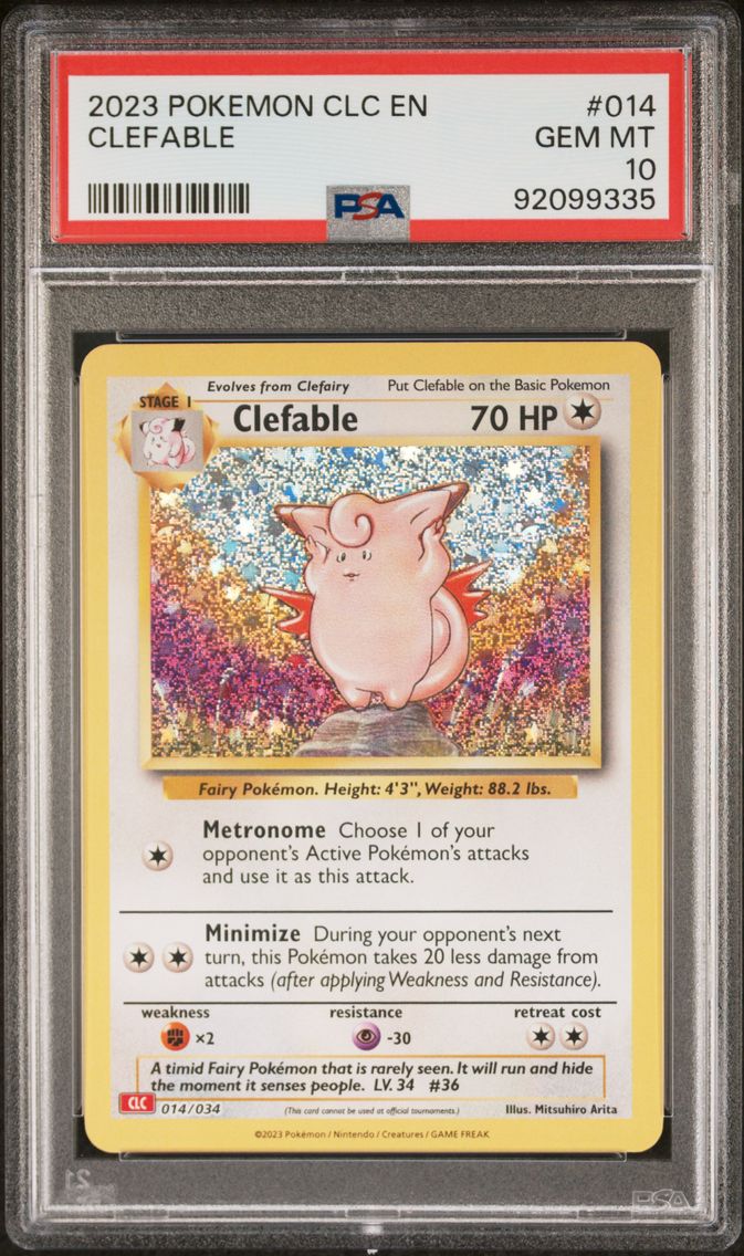 2023 #014 Clefable PSA 10 Clc-Trading Card Game Classic Charizard & HO-Oh EX Deck