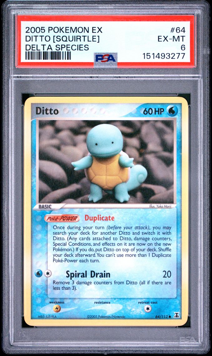 2005 #64 Ditto [Squirtle] PSA 6 EX Delta Species
